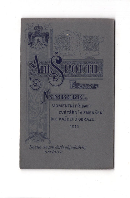 Fotografie Herrenportrait - Nymburg 1915 / CDV C1-21
