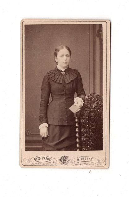 Fotografie Feine Dame / benannt - Görlitz um 1880 / CDV L1-24
