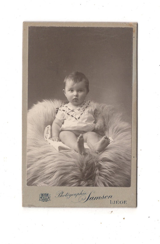 Fotografie Schönes Kinderbild / Baby - Liege Lüttich 1900er