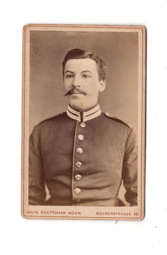 Fotografie Soldat / benannt - Berlin um 1880-82 / CDV M1-06