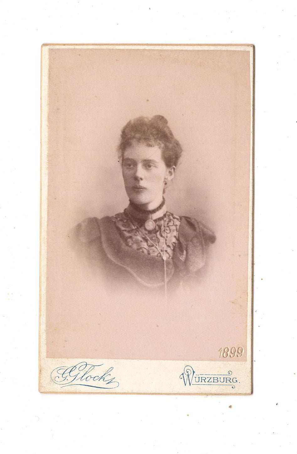 Fotografie Damenportrait - Würzburg 1899 / CDV N1-13
