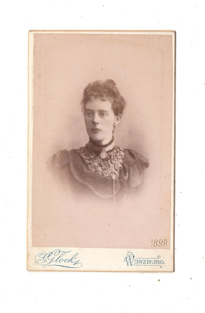 Fotografie Damenportrait - Würzburg 1899 / CDV N1-13