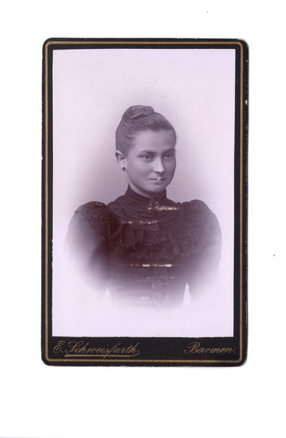 Fotografie Damenportrait - Barmen-Wupperfeld 1880er