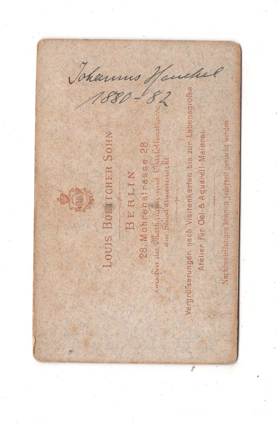 Fotografie Soldat / benannt - Berlin um 1880-82 / CDV M1-06