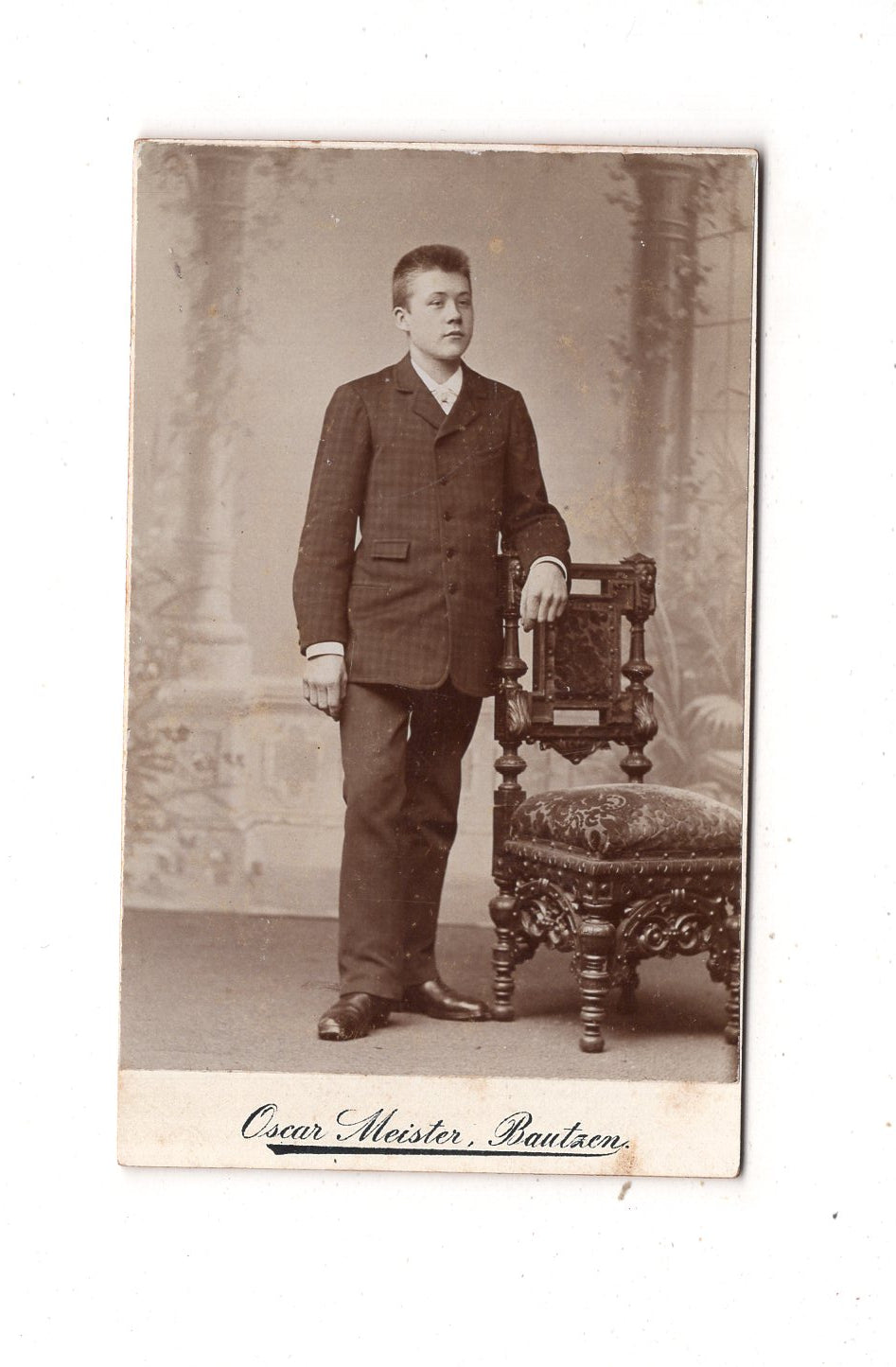 Fotografie Feiner Junge - Bautzen 1890er / CDV M1-26