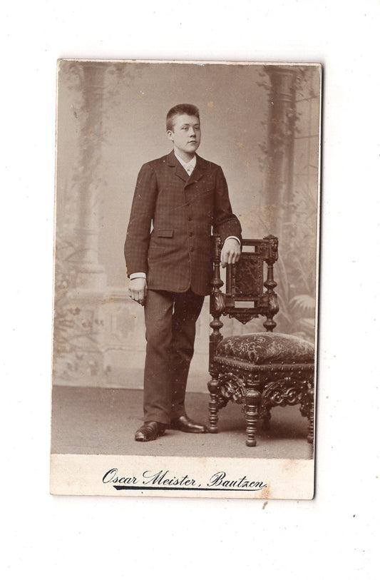 Fotografie Feiner Junge - Bautzen 1890er / CDV M1-26