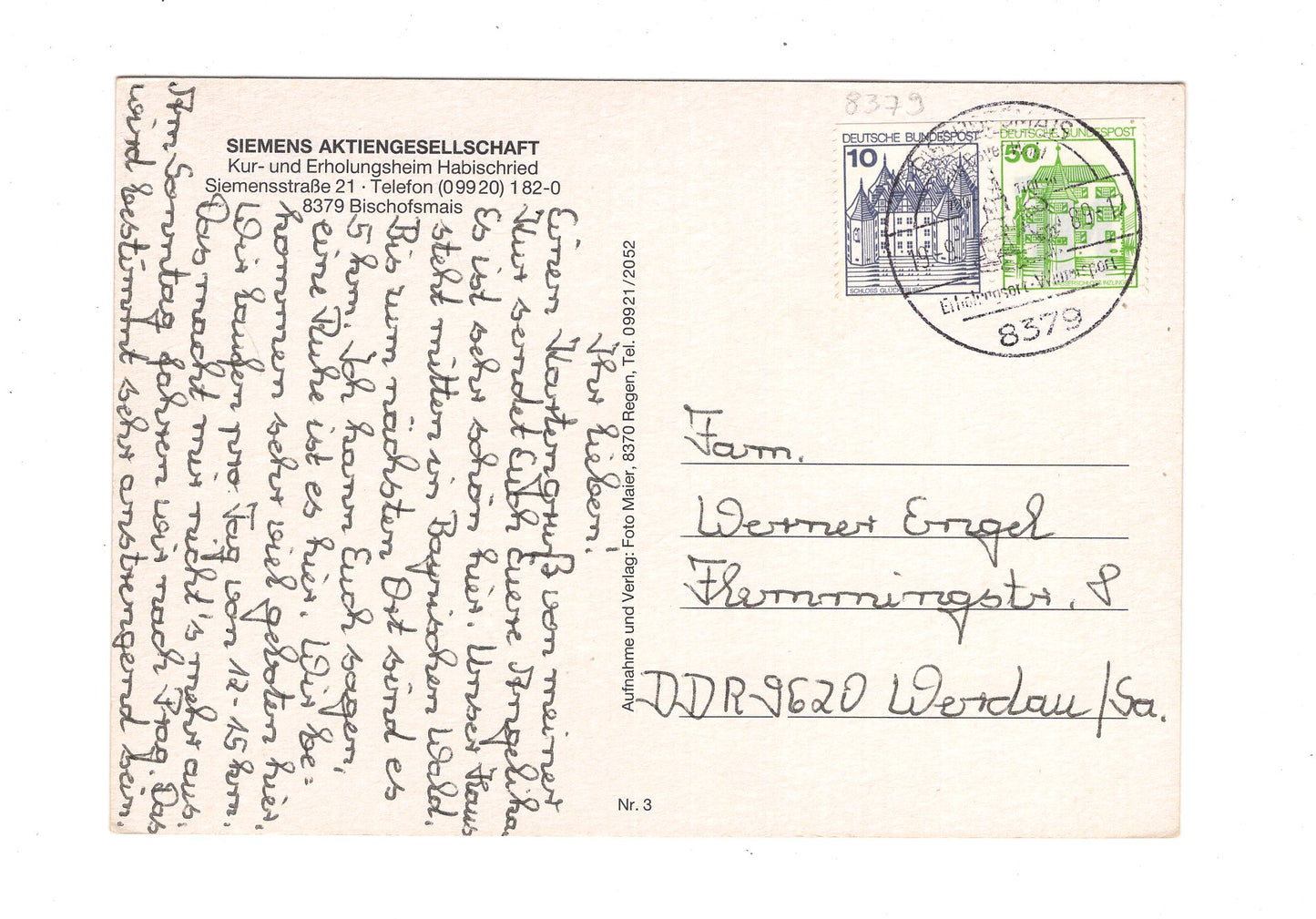 Ansichtskarte Siemens AG / Erholungsheim Habischried / Bischofsmais