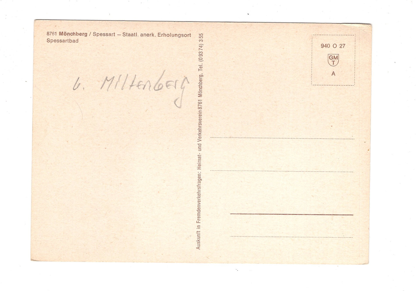 Ansichtskarte Mönchberg / Spessart / Spessartbad / I1-52