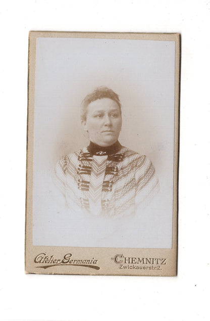 Fotografie Damenportrait - Chemnitz 1890er / CDV C1-03