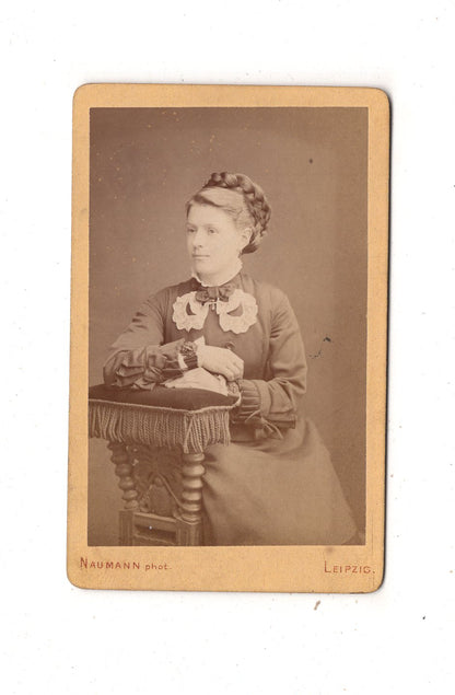 Fotografie Feine Dame - Leipzig 1870er / CDV L1-24