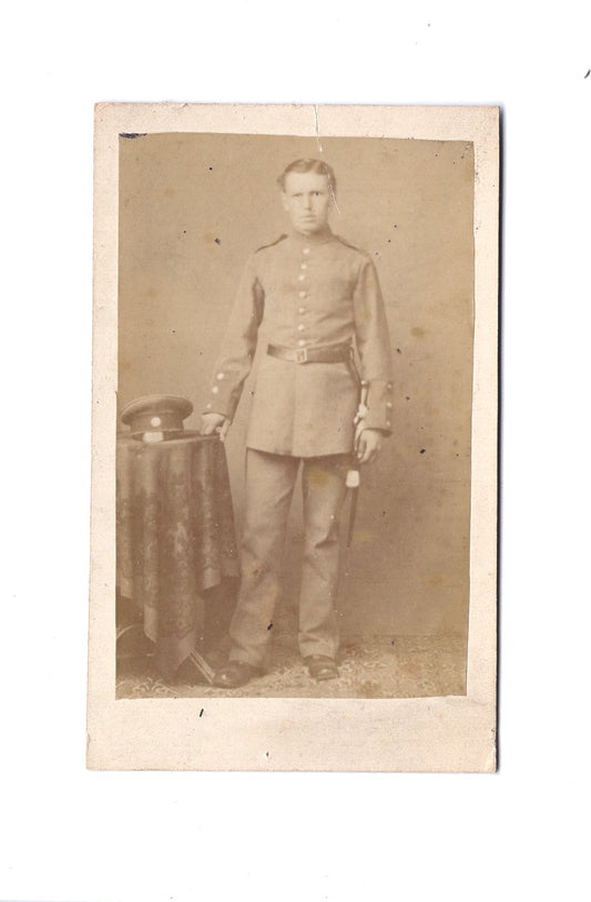 Fotografie Soldat / Soldatenportrait - Nürnberg 1870er