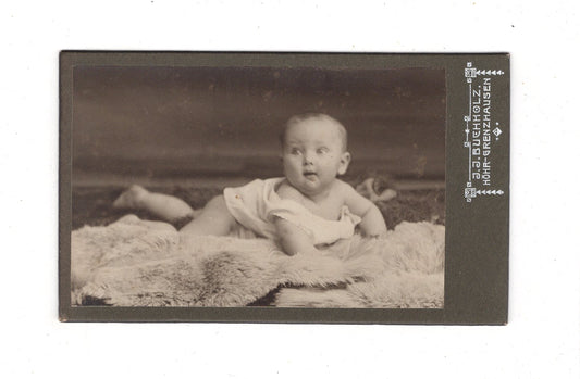 Fotografie Schönes Kinderbild / Baby - Höhr-Grenzhausen 1910er / CDV N1-09