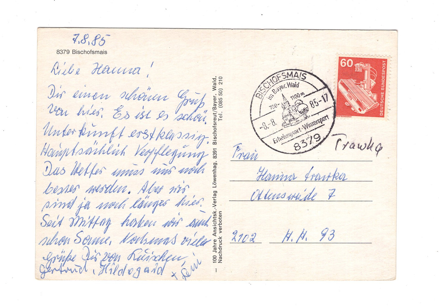 Ansichtskarte Bischofsmais / Bayerischer Wald