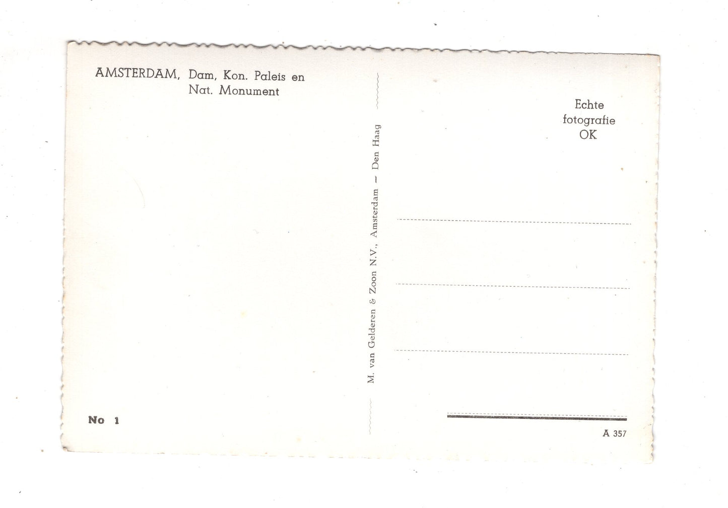 Ansichtskarte Amsterdam / National Monument / Niederlande / M1-69