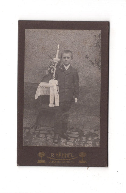 Fotografie Feiner Junge - Abensberg 1910er / CDV M1-26