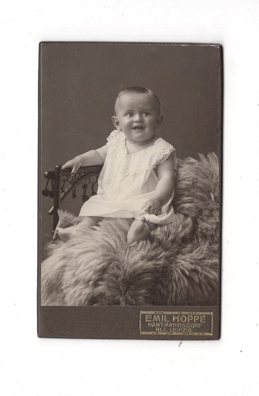 Fotografie Schönes Kinderbild / Baby - Hartmannsdorf 1900er / CDV N1-09