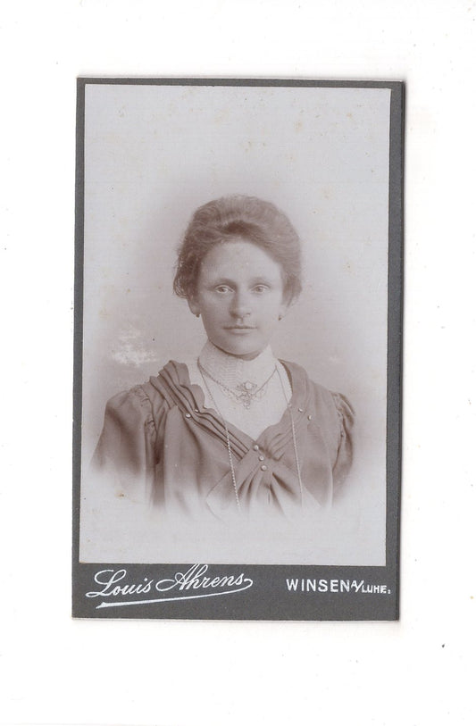 Fotografie Damenportrait - Winsen an der Luhe 1900er / CDV C1-03