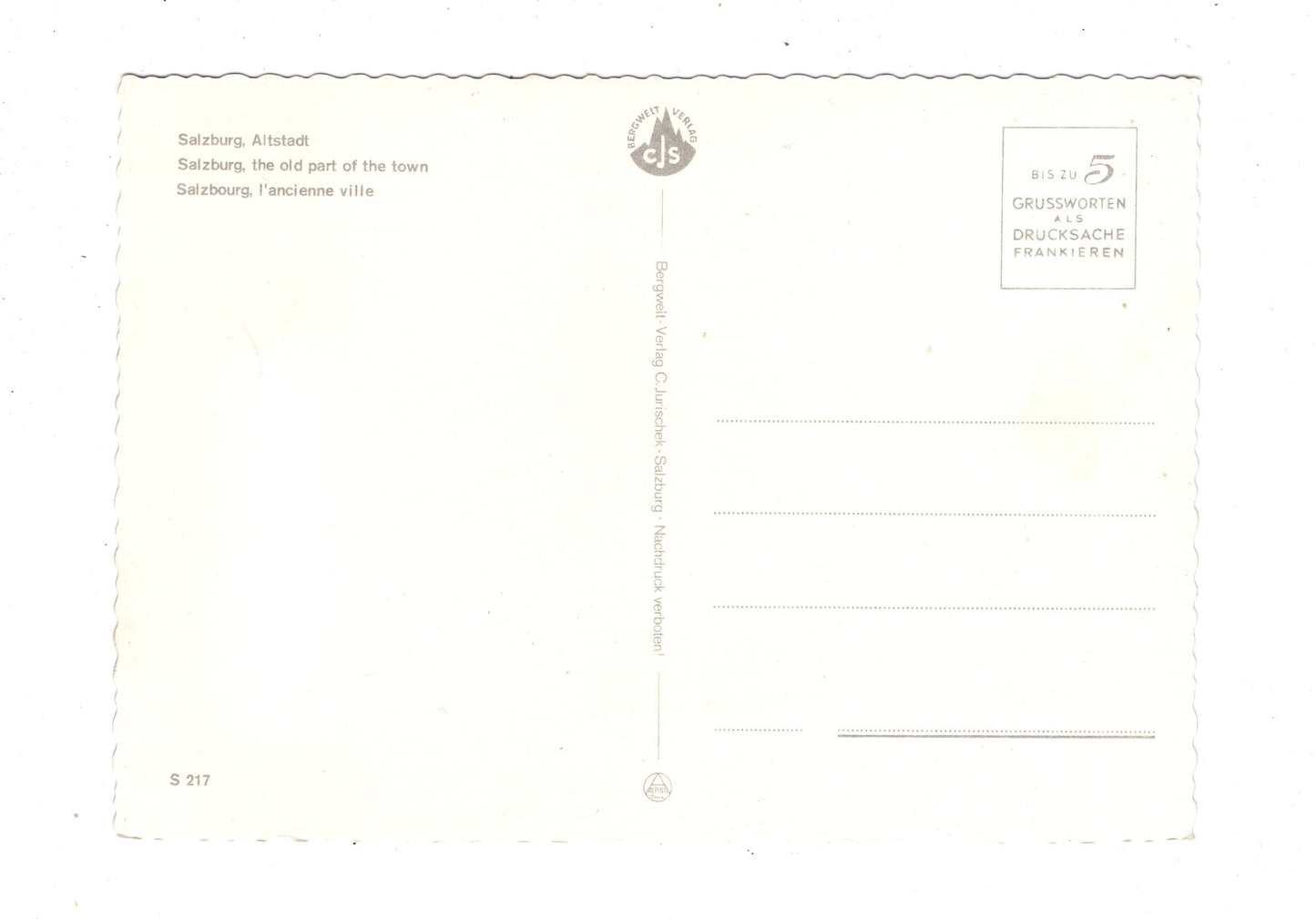 Ansichtskarte Salzburg / Altstadt / Österreich / N1-65