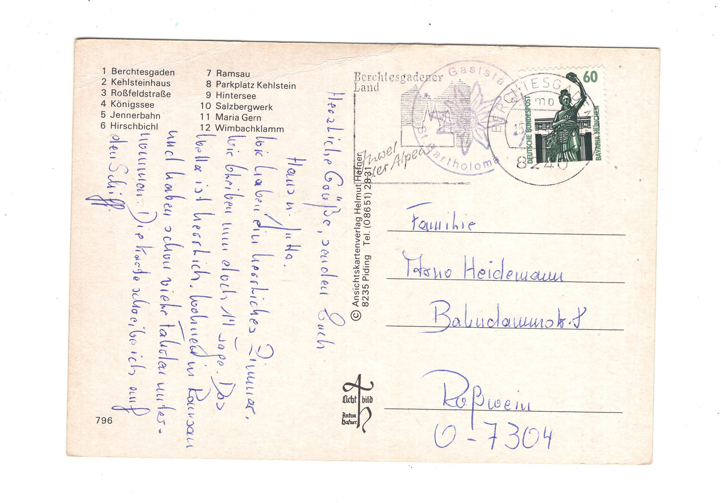 Ansichtskarte Berchtesgaden / Rossfeldstraße +++