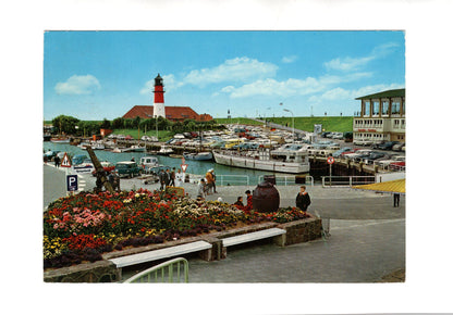 Ansichtskarte Nordseeheilbad Büsum / Partie am alten Hafen