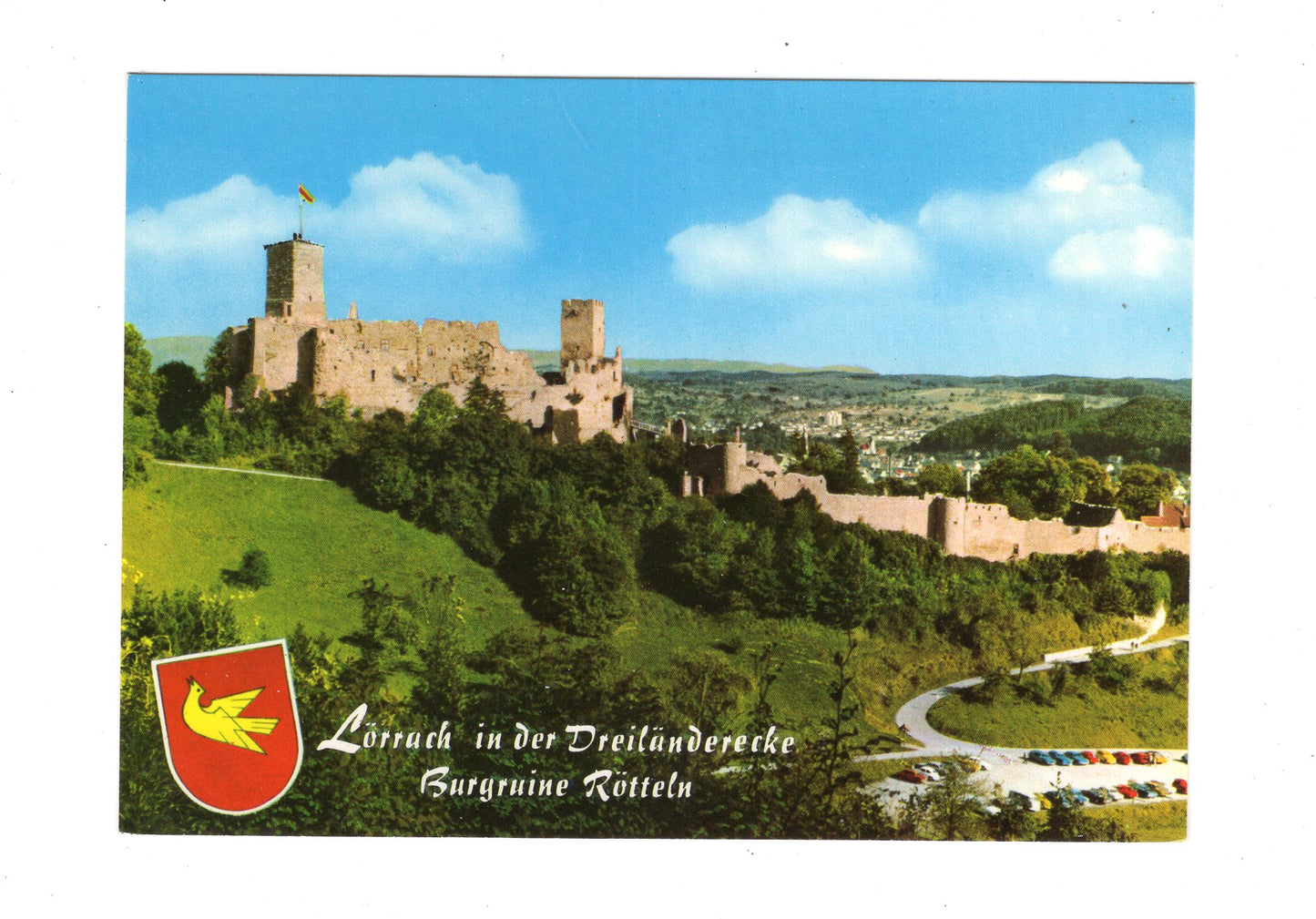 Ansichtskarte Lörrach in der Dreiländerecke / Burgruine Rötteln