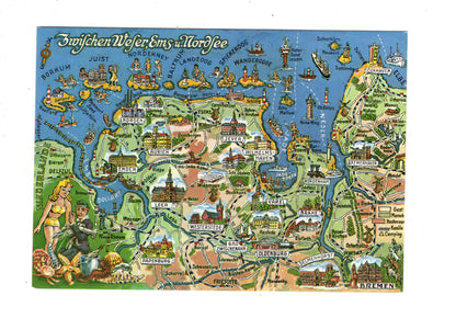 Ansichtskarte Zwischen Weser, Ems und Nordsee / K1-58