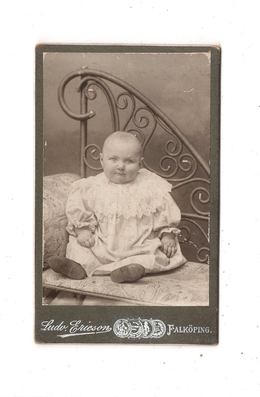 Fotografie Schönes Kinderbild / Baby - Falköping 1904