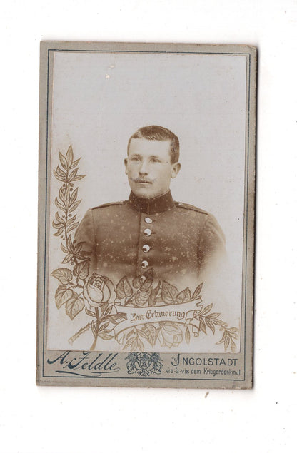 Fotografie Soldat - Ingolstadt um 1900 / CDV M1-06