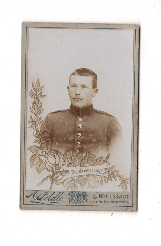 Fotografie Soldat - Ingolstadt um 1900 / CDV M1-06