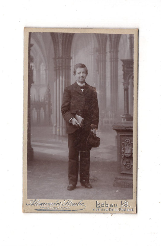 Fotografie Feiner Junge - Löbau um 1900 / CDV M1-26