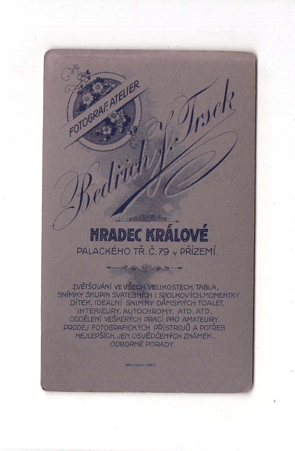 Fotografie Herrenportrait - Hradec Kralove 1910er / CDV C1-21