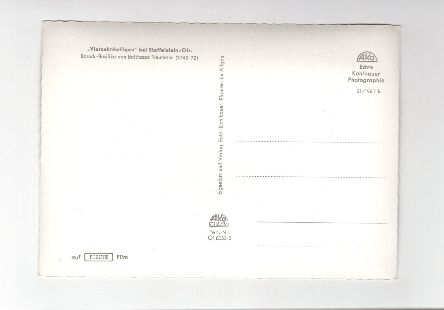 Ansichtskarte Vierzehnheiligen bei Staffelstein / Oberfranken