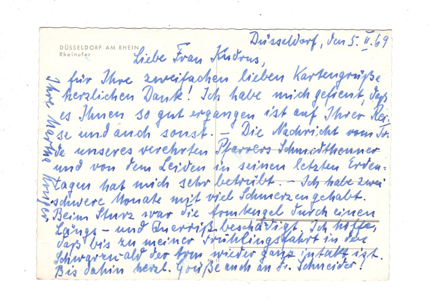 Ansichtskarte Düsseldorf am Rhein / Rheinufer / M1-64