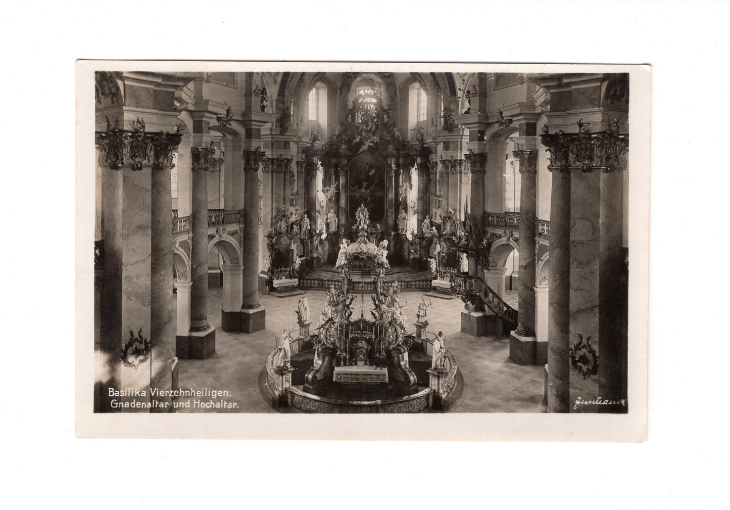 Ansichtskarte Basilika Vierzehnheiligen / Gnadenaltar und Hochaltar