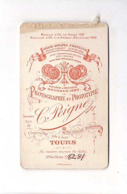 Fotografie Damenportrait - Tours um 1890 / CDV C1-04