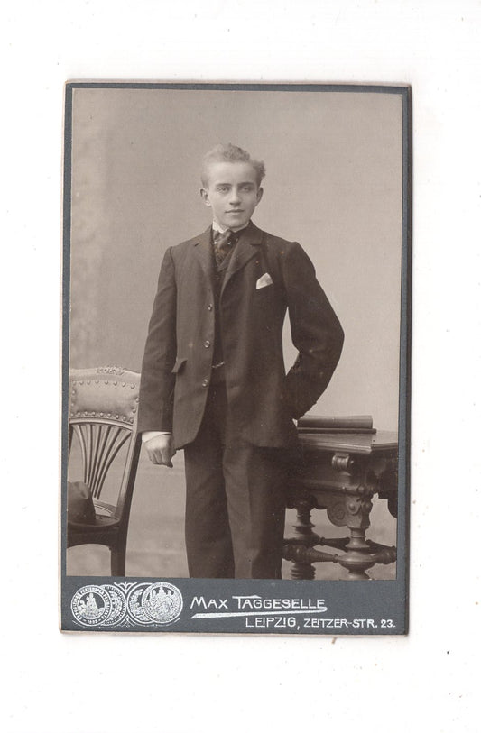 Fotografie Feiner Junge - Leipzig 1900er / CDV M1-26