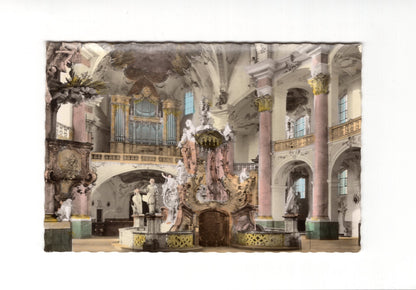 Ansichtskarte Basilika Vierzehnheiligen / Gnadenaltar und Orgel