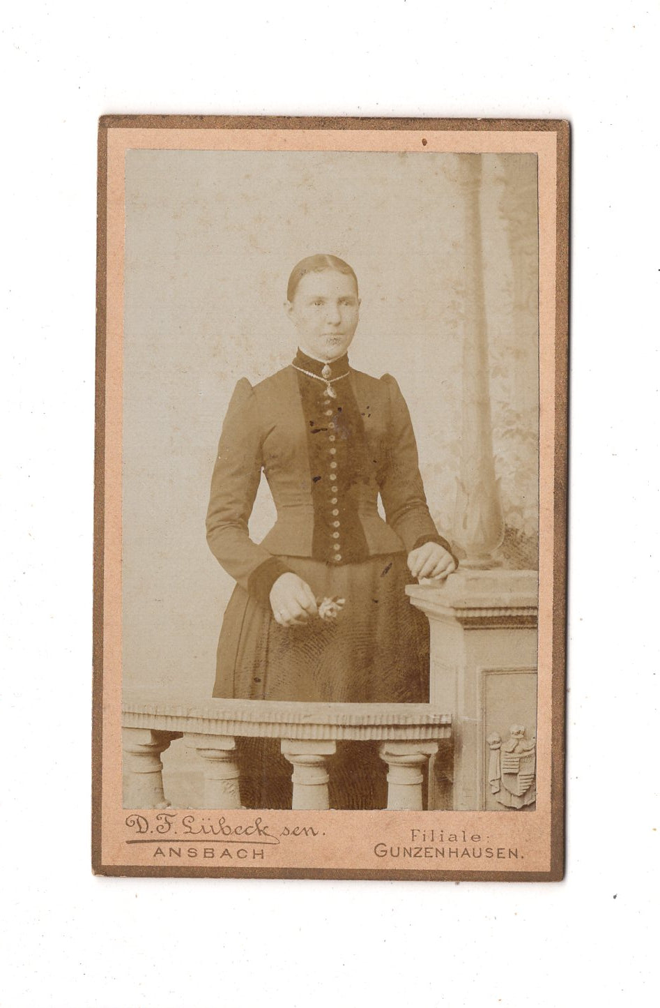 Fotografie Feine Dame - Ansbach / Gunzenhausen 1890er / CDV L1-25