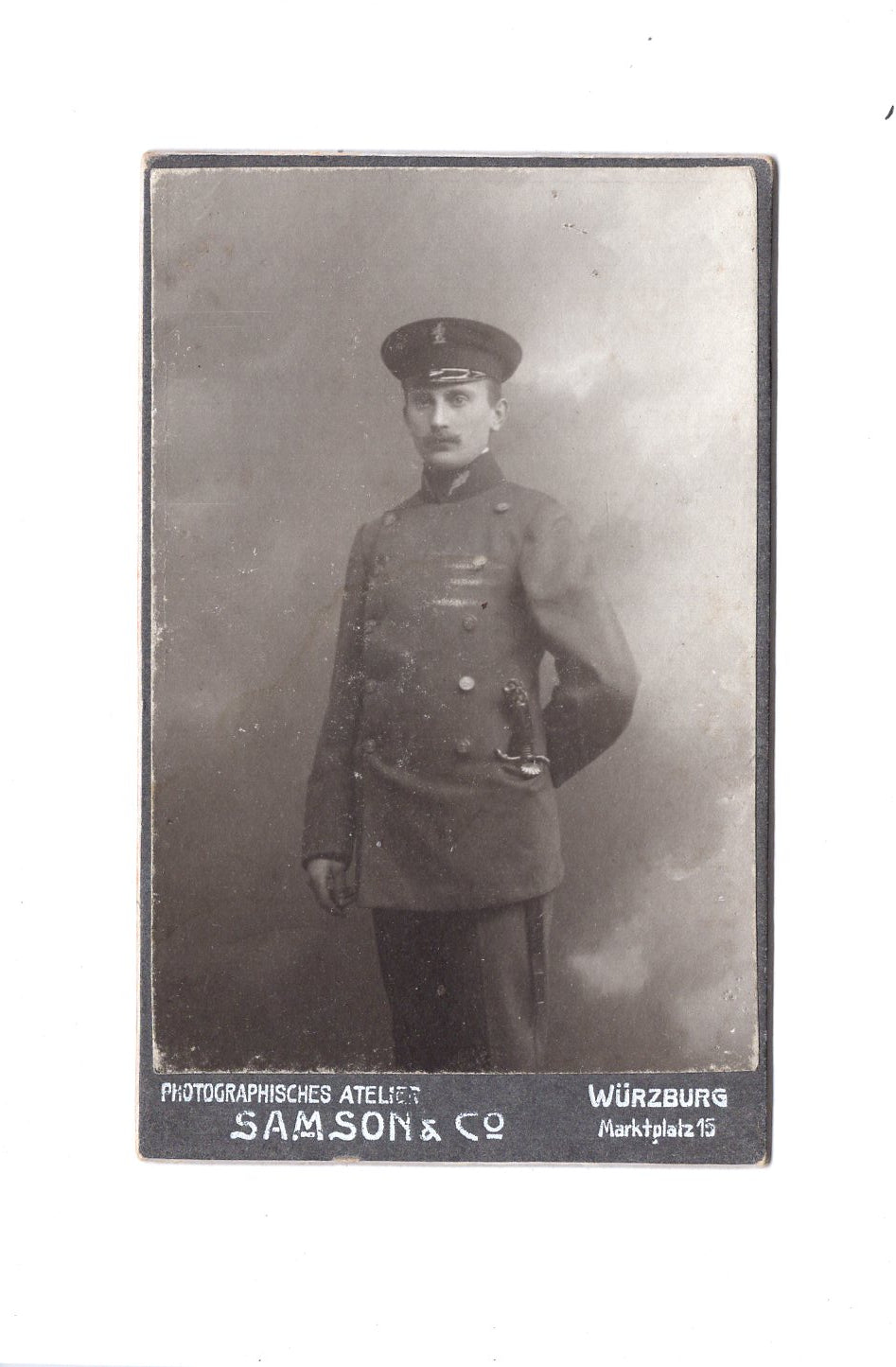 Fotografie Soldat / Soldatenportrait - Würzburg 1900er