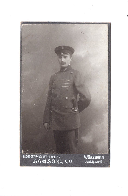 Fotografie Soldat / Soldatenportrait - Würzburg 1900er
