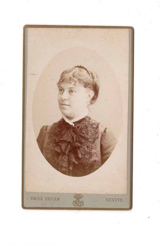 Fotografie Damenportrait - Geneve 1880er / CDV C1-04