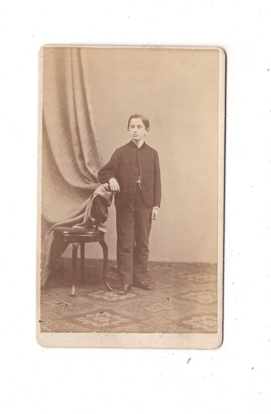 Fotografie Feiner Junge - Plauen & Reichenbach 1860er / CDV M1-26