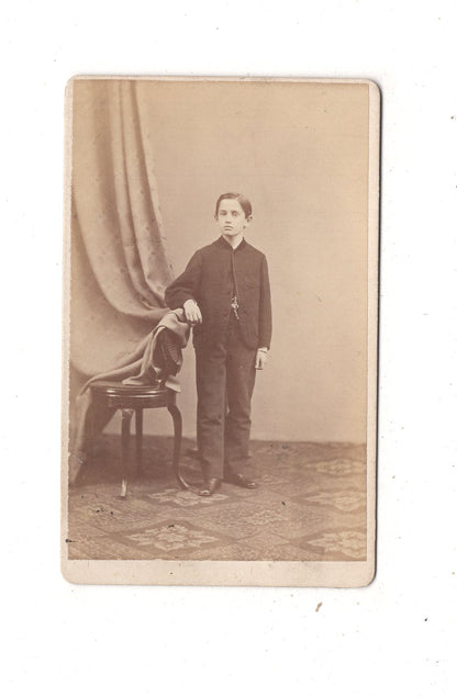 Fotografie Feiner Junge - Plauen & Reichenbach 1860er / CDV M1-26