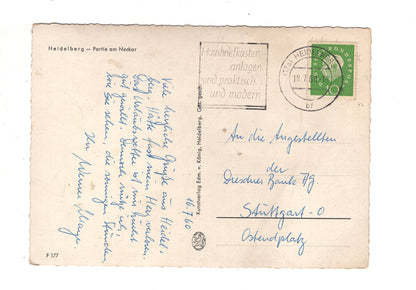 Ansichtskarte Heidelberg / Partie am Neckar / I1-68