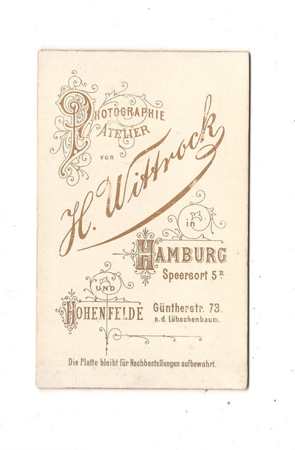 Fotografie Damenportrait - Hamburg um 1890 / CDV N1-14