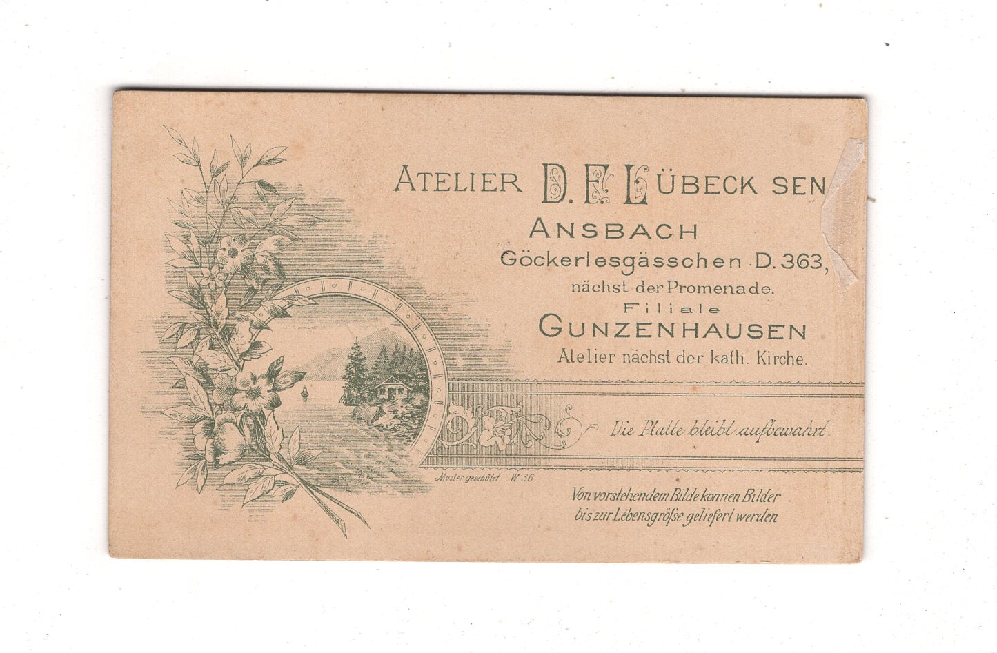 Fotografie Feine Dame - Ansbach / Gunzenhausen 1890er / CDV L1-25