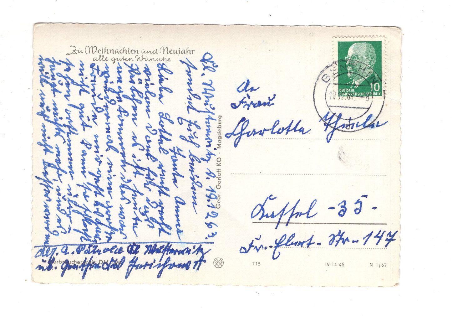 Ansichtskarte Feiertage / Frohe Weihnachten / K1-61