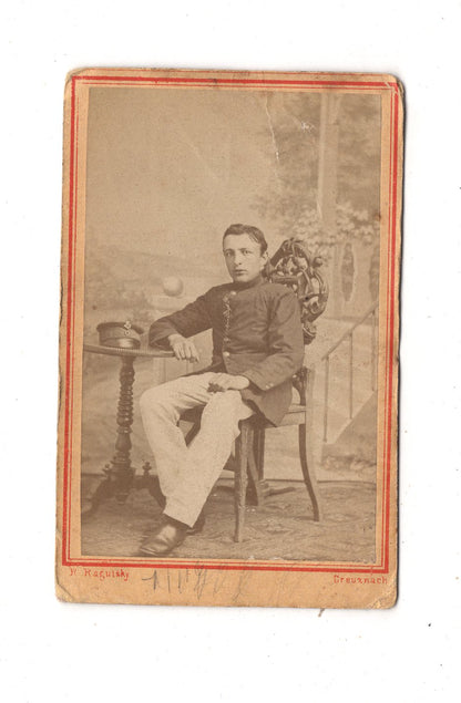 Fotografie Soldat - Bad Kreuznach 1860er / CDV M1-07