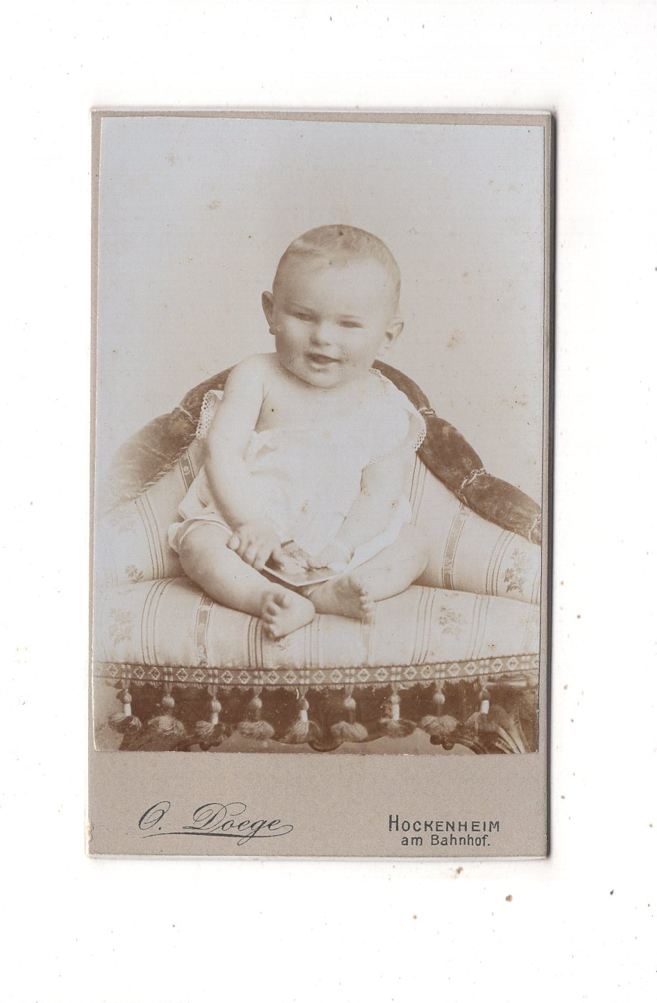 Fotografie Schönes Kinderbild / Baby - Hockenheim 1890er