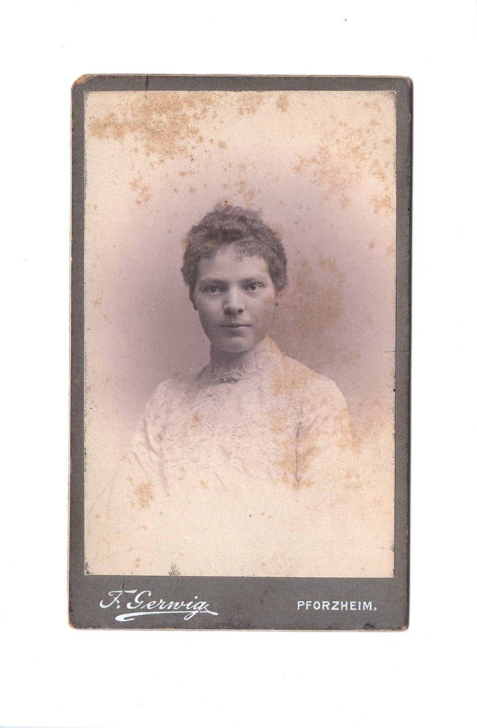 Fotografie Damenportrait - Pforzheim um 1900